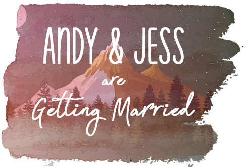 Andy and Jess are getting married Logo